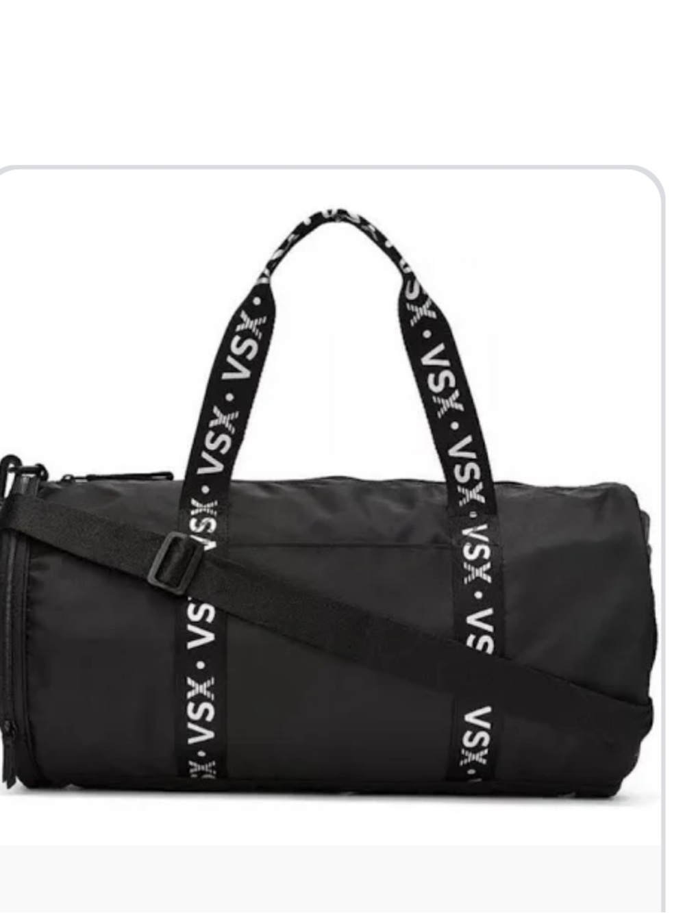 Victoria Secret PINK VS Black Logo-Strap Gym Duffle